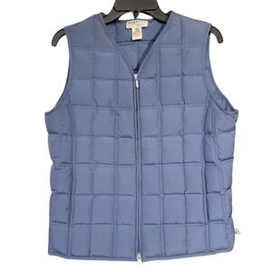 Pendleton Originals Down Feather Puffer Vest Blue Med Square Quilt Lightweight